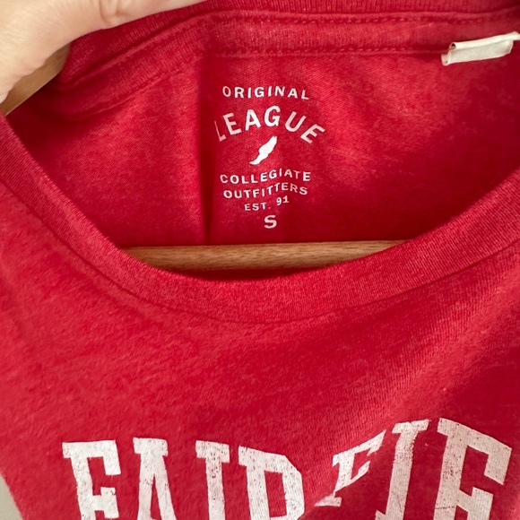 Fairfield University League Collegiate Red Crewneck Tee - Picture 4 of 4